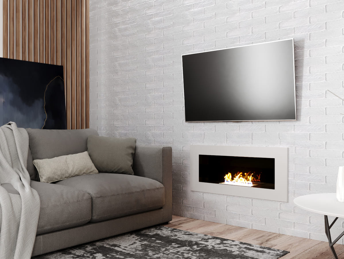 Биокамин "Русский огонь" Лайт Бланк 900V с защитным и декоративным стеклом по цене 29 050 руб.