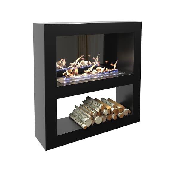 Биокамин "Русский огонь" Лобби 900 настенный с декоративным стеклом (стемалитом) по цене 52 500 руб.