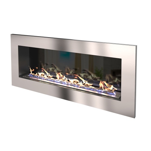 Биокамин "Русский огонь" Хай-тек 1200V встраиваемый с декоративным стеклом (стемалитом)