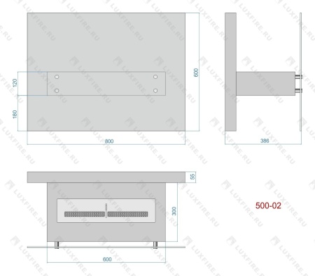 Напольный биокамин Lux Fire "Консул 2" 800 по цене 54 120 руб.