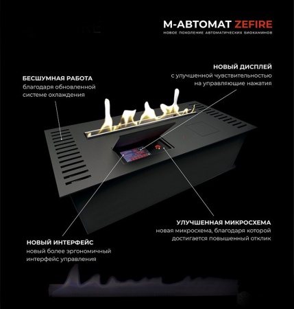 Автоматический биокамин ZeFire M 800 латунный по цене 255 000 руб.