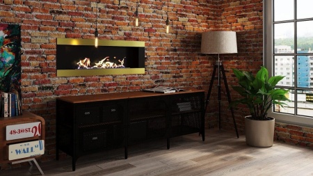 Биокамин "Русский огонь" Голд 1100N настенный с защитным стеклом по цене 44 250 руб.