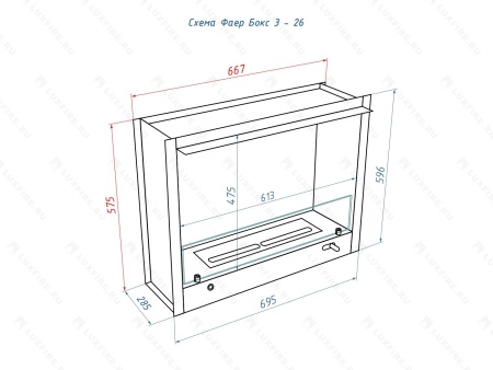 Портальный полуавтоматический биокамин Lux Fire "Фаер Бокс 3 - 26" Портальный полуавтоматический биокамин Lux Fire "Фаер Бокс 3 - 26" по цене 87 725 руб.