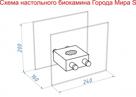 Настольный биокамин Lux Fire "Лондон" S по цене 11 737 руб.