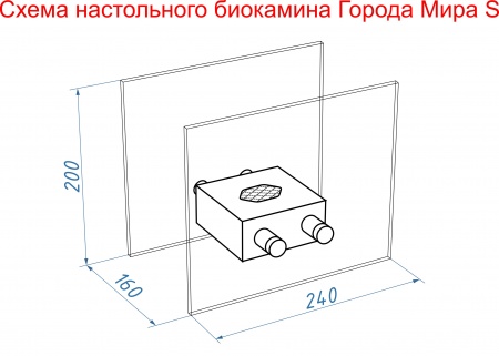 Биокамин настольный Lux Fire "София" S по цене 11 737 руб.