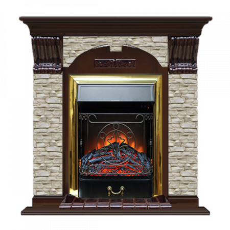 Арочный Грот однотонный (дуб)+Majestic Brass