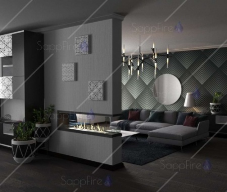 Встраиваемый торцевой сквозной очаг 600 SappFire по цене 37 950 руб.